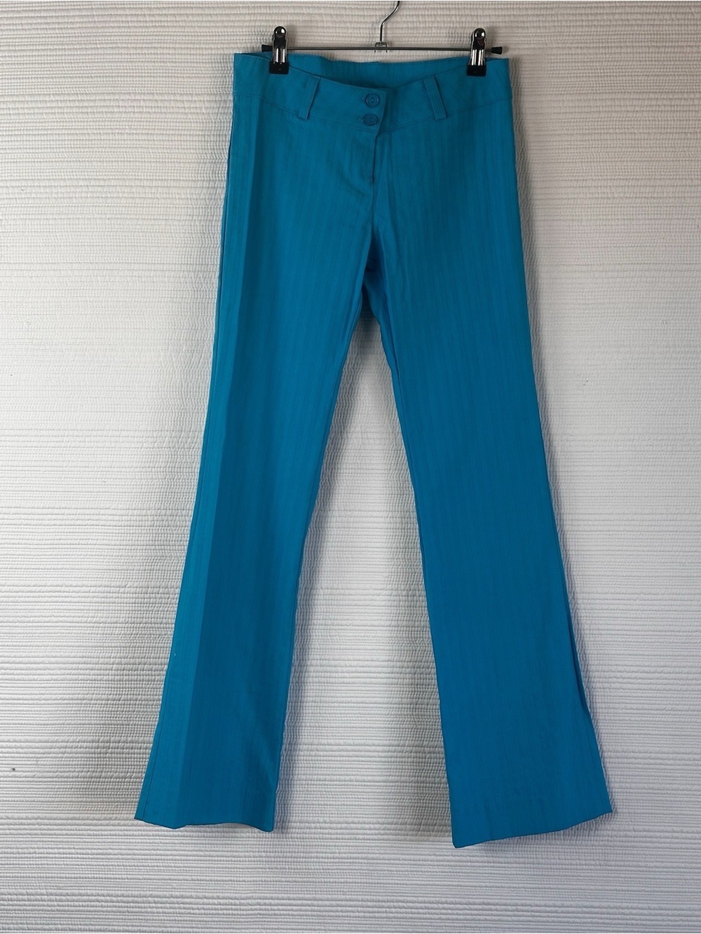 Har Money Turquoise Blue Flare Pants Medium Y2K Disco Retro